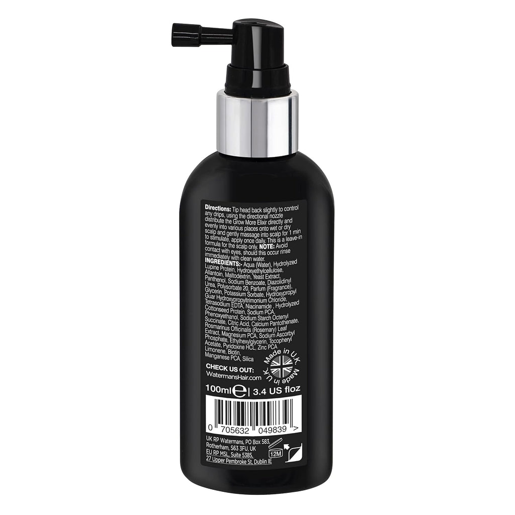 Waterman Gro Mor Hai Growt Seru Support Thicker Stronge Hai wit Biotin Rosemar DH Blocker Lightweight Fast-Absorbin Vega Help ImpScal Densit 3. f oz