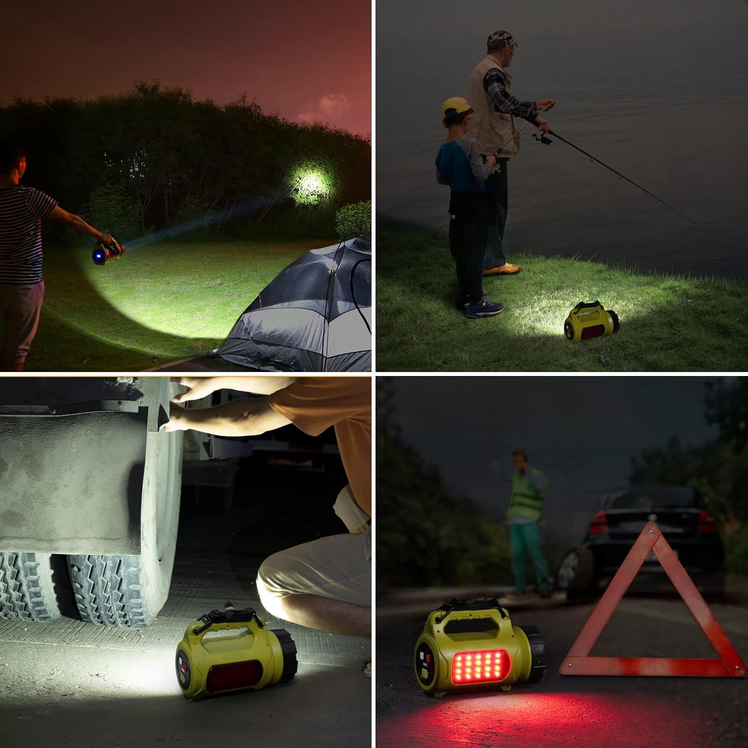 L Rechargeabl LE Lantern Campin Essentials 1000LM Ligh Modes Powe Bank IPX Waterproof Lanter Flashligh fo Hurrican Emergency Hiking Hom an More US Cabl Included