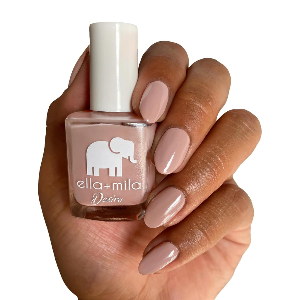 ella+mila Professional, Quick Dry, Long-Lasting & Chip-Resistant Pink Nail Polishes (Desert Suede - 0.45 fl oz)