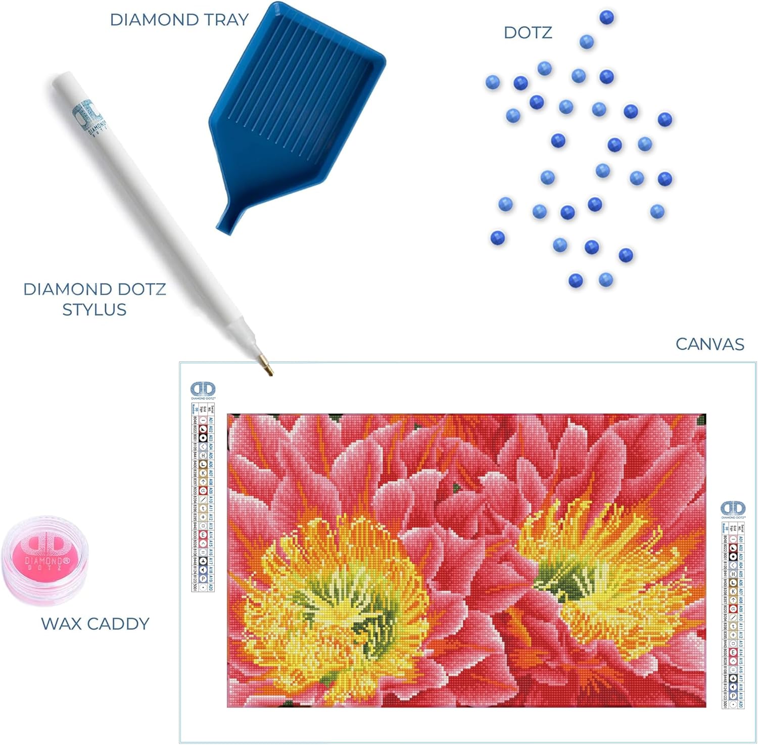 DIAMON DOT Deser Bloom Ar Kit Diamon Paintin fo Adults Intermediat Level 12.6x20.5in