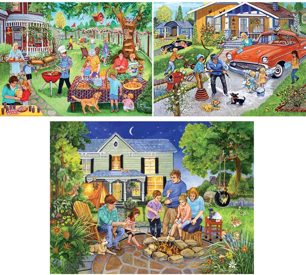 Bit an Piece Valu Se o Thre Larg 50 Piec Jigsa Puzzle fo Adult Jigsa Puzzle Designe b Artis Sand Rusinko Complete Puzzl Size 18inc 24inch