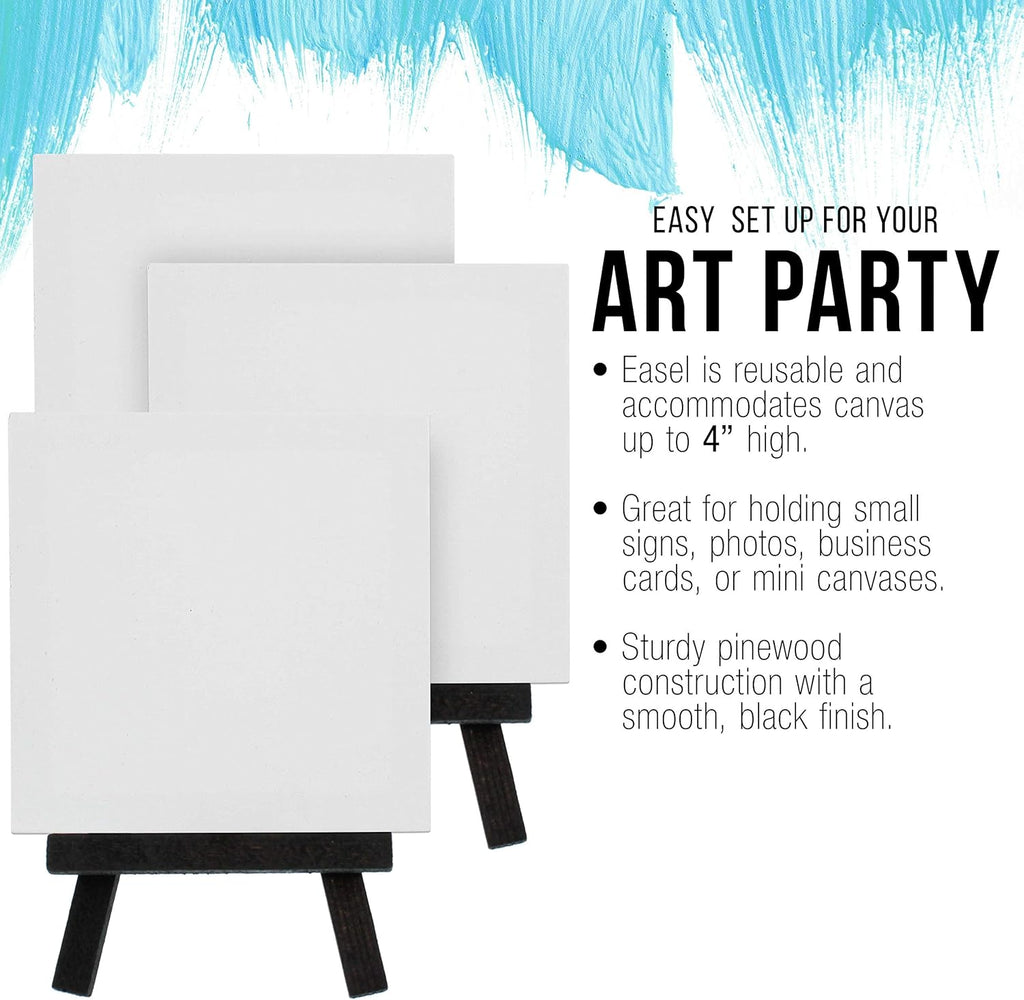 U.S Ar Suppl 3inc 3inc Stretche Canva wit 5inc Min Ease Ki (1 Pack Blac Woode A-Fram Tableto Displa Stand Min Ease Stan Smal Easel fo Display Smal Canvases Crafts Photos
