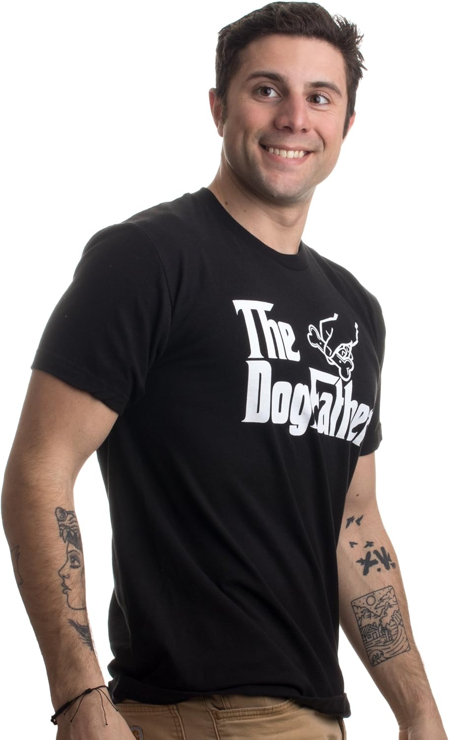 Th Dogfathe Funny Cut Do Fathe Da Owne Pe Dogg Pu Fu Humo T-Shirt-(Adult,M)