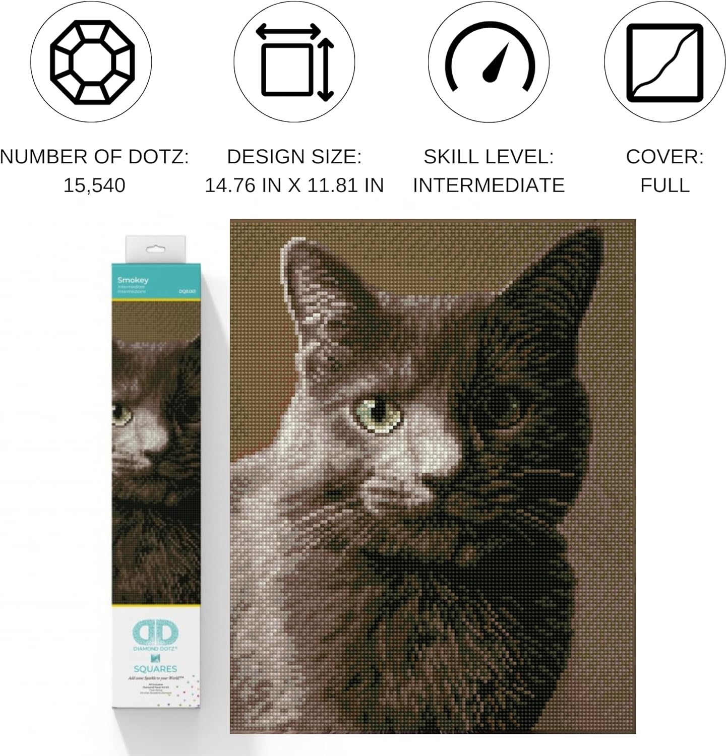 DIAMON DOT Smoke Ca Diamon Paintin Kit fo Adult Diamon Ar Kit Relaxin Creativ Craf Ki wit Dot Gem 14.8inchx11.8inch