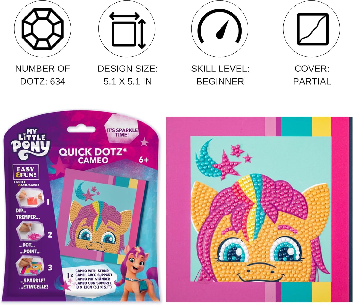 DIAMON DOT Alway Sunny Diamon Paintin Kit fo Kid Diamon Ar Kit Relaxin Creativ Craf Ki wit Dot Gem 5.1inchx5.1inch