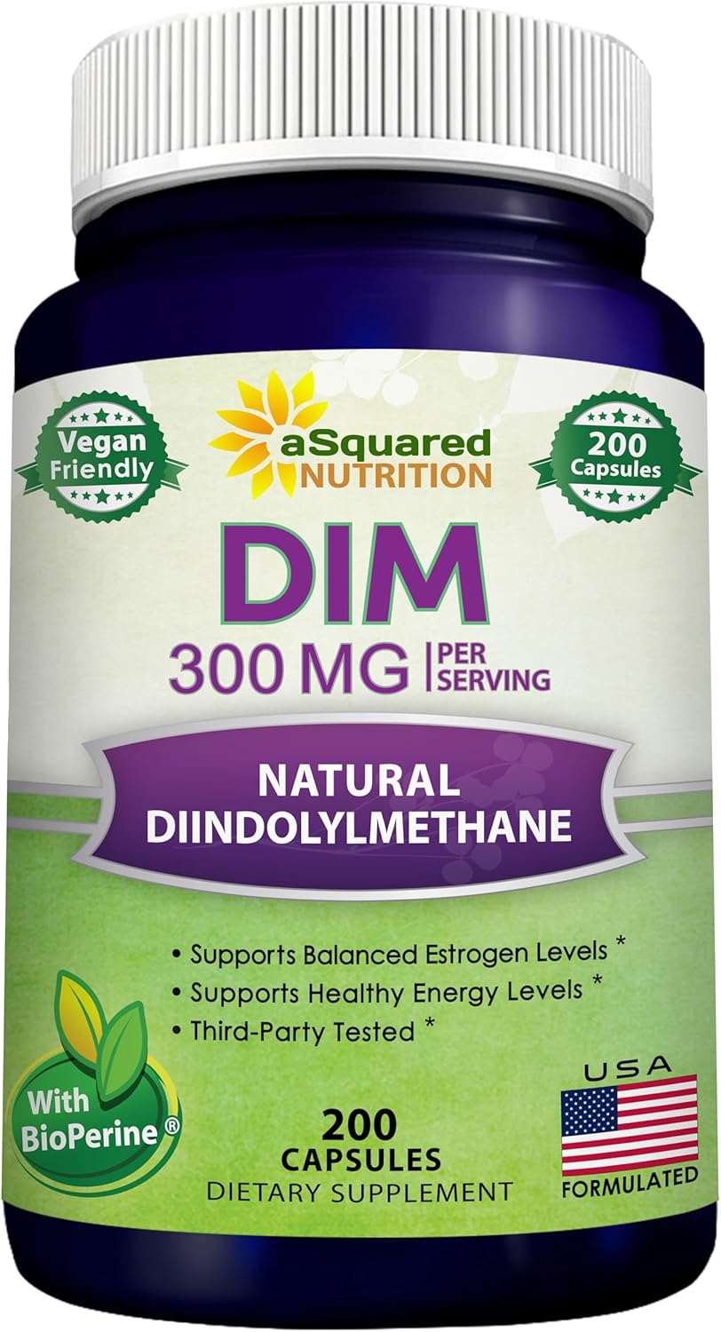 aSquare Nutritio DI Supplemen 300m Plu BioPerin 20 Veggi Capsule Diindolylmethan DI Ma Strengt Pill t Suppor Estroge Metabolis Balance Menopaus Relief PCOS Hormona Acne