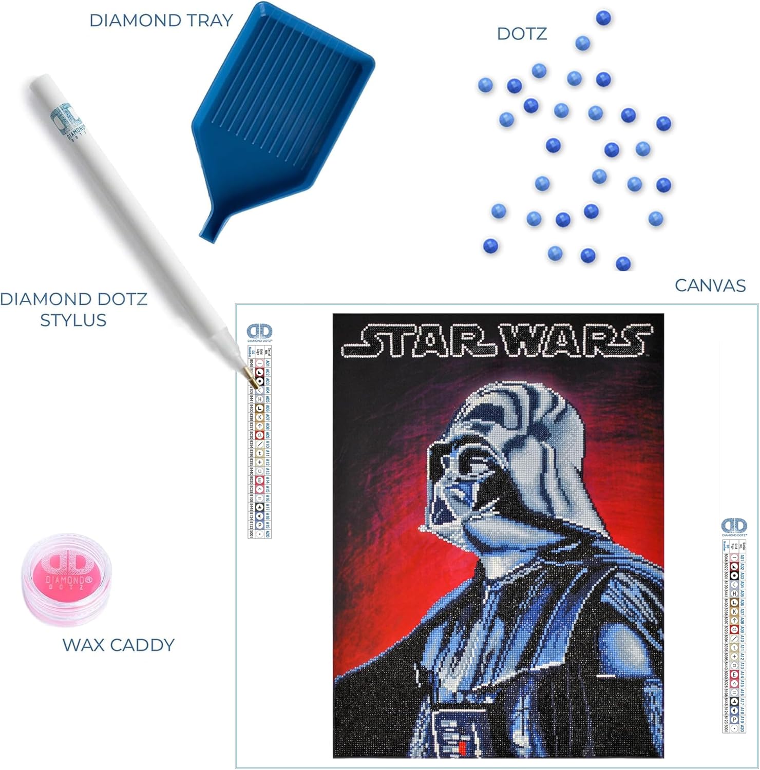 DIAMON DOT Dart Vade Sta War Diamon Paintin Kit fo Adult Diamon Ar Kit Relaxin Creativ Craf Ki wit Dot Gem 22.4inchx16.5inch