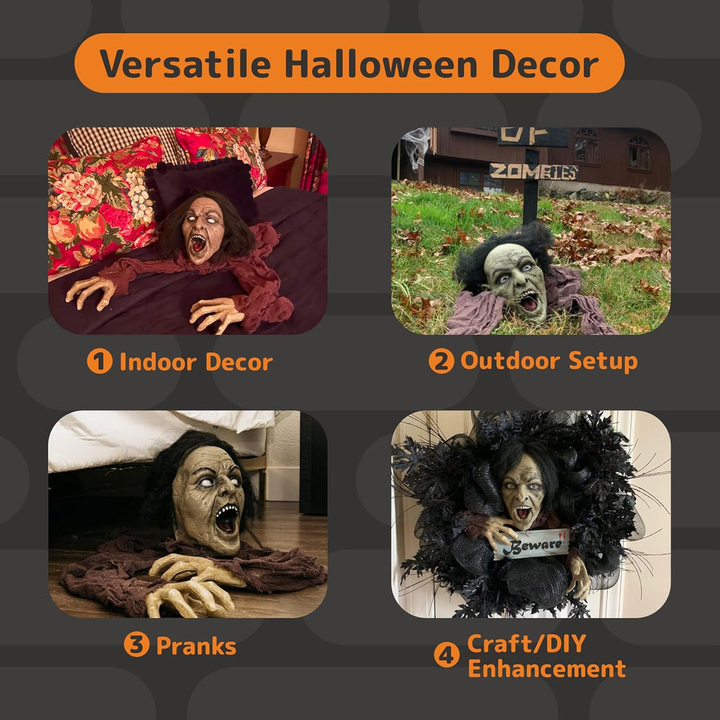 PREXTE Crawlin Zombi Hallowee Decoratio Zombie Comin Ou o Groun Pro Creep Outdoo Zombi Yar Decoration fo Haunte Houses Graveyards an Hallowee Parties