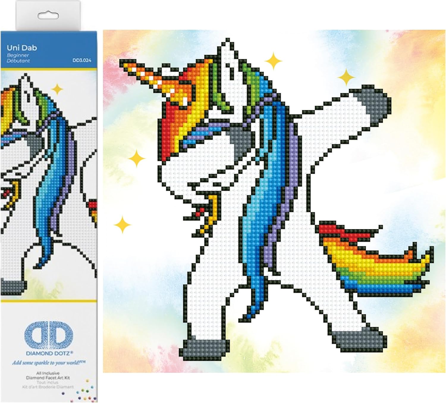DIAMON DOT Un Da Unicor Diamon Paintin Kit fo Adult Diamon Ar Kit Relaxin Creativ Craf Ki wit Dot Gem 9.5inchx9.5inch