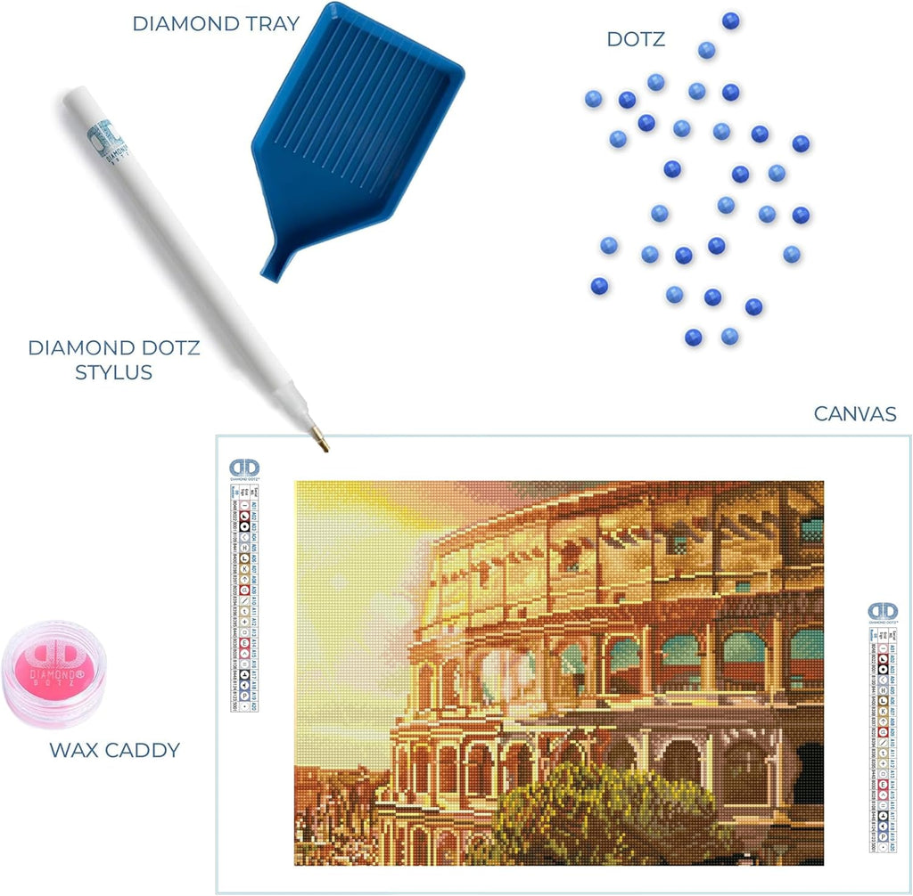 DIAMON DOT Roma Colliseu Bulidin Diamon Paintin Kit fo Adult Diamon Ar Kit Relaxin Creativ Craf Ki wit Dot Gem 16.5inchx20.5inch