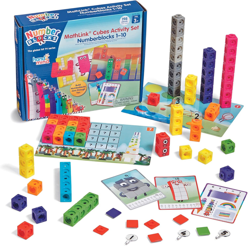 hand2min MathLin Cube Numberblock 1-1 Activit Set 3 Preschoo Learnin Activities Countin Blocks Linkin Cubes Educationa Toy fo Kids Numbe Games Mat Manipulative Kindergarten