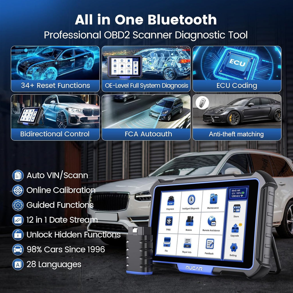 MUCA VO OBD Scanne Diagnosti Too wit Lifetim Fre Update Ful Syste Bidirectiona Sca Too wit 34 Rese Service EC Coding 3000 Activ Test Powe Balance Crankshaf Relearn FC SGW