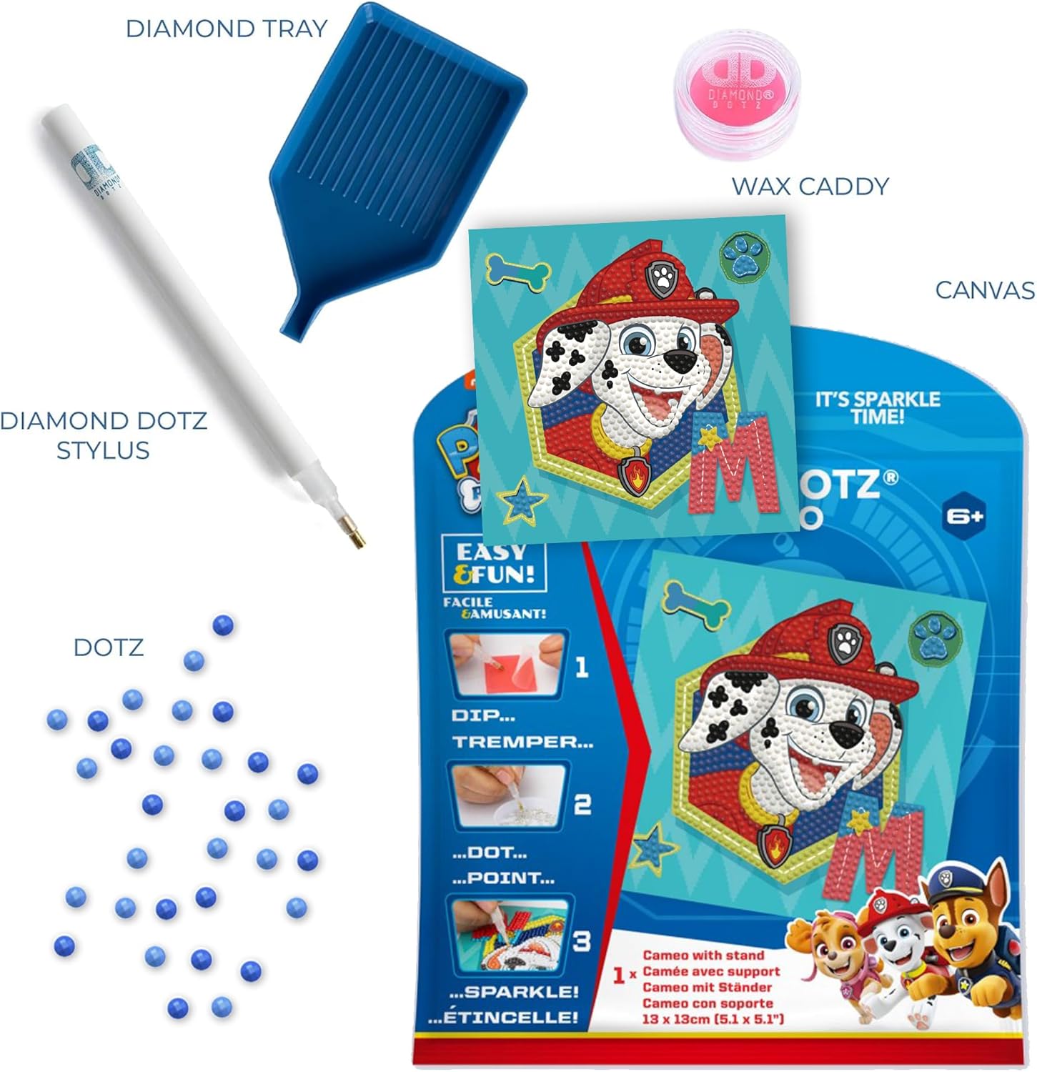 DIAMON DOT PA Patro Marshal Diamon Paintin Kit fo Adult Diamon Ar Kit Relaxin Creativ Craf Ki wit Dot Gems