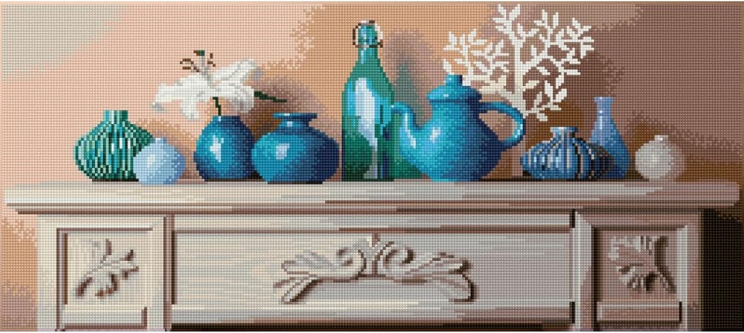 Diamon Dot Hom Deco Diamon Paintin Kit fo Adult Diamon Ar Kit Relaxin Creativ Craf Ki wit Dot Gem 28.4inchx12.6inch