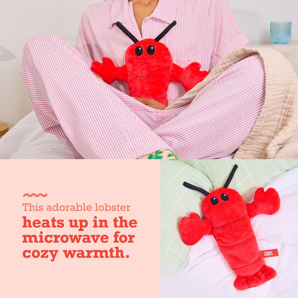 Menstruation Crustacean Lobster by Relatable, Funny Microwavable Heating Pad for Period Cramps, A Thoughtful Holiday Selft Care Gift or Stocking Stuffer for Teens, Women, and Friends