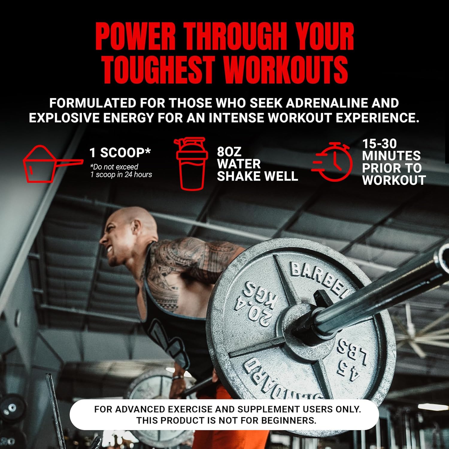 PROSUPPS Mr. Hyde Xtreme Pre Workout Powder with Creatine, Beta Alanine Caffeine ¨C Extreme Energy, Pumps, Focus Performance - Fitness Gym Supplements for Men Women (Watermelon, 30 Servings)