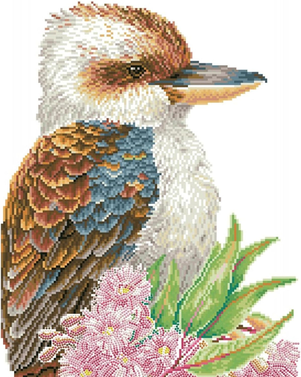 DIAMON DOT Kookaburr Gu Blosso Bir Diamon Paintin Kit fo Adult Diamon Ar Kit Relaxin Creativ Craf Ki wit Dot Gem 16.1inchx20.1inch