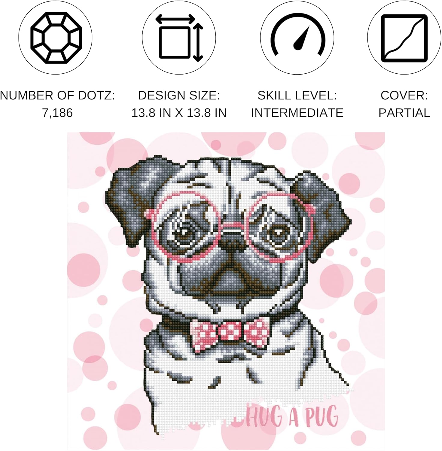 DIAMON DOT Hu Pu Diamon Paintin Kit fo Adult Diamon Ar Kit Relaxin Creativ Craf Ki wit Dot Gem 13.8x13.8
