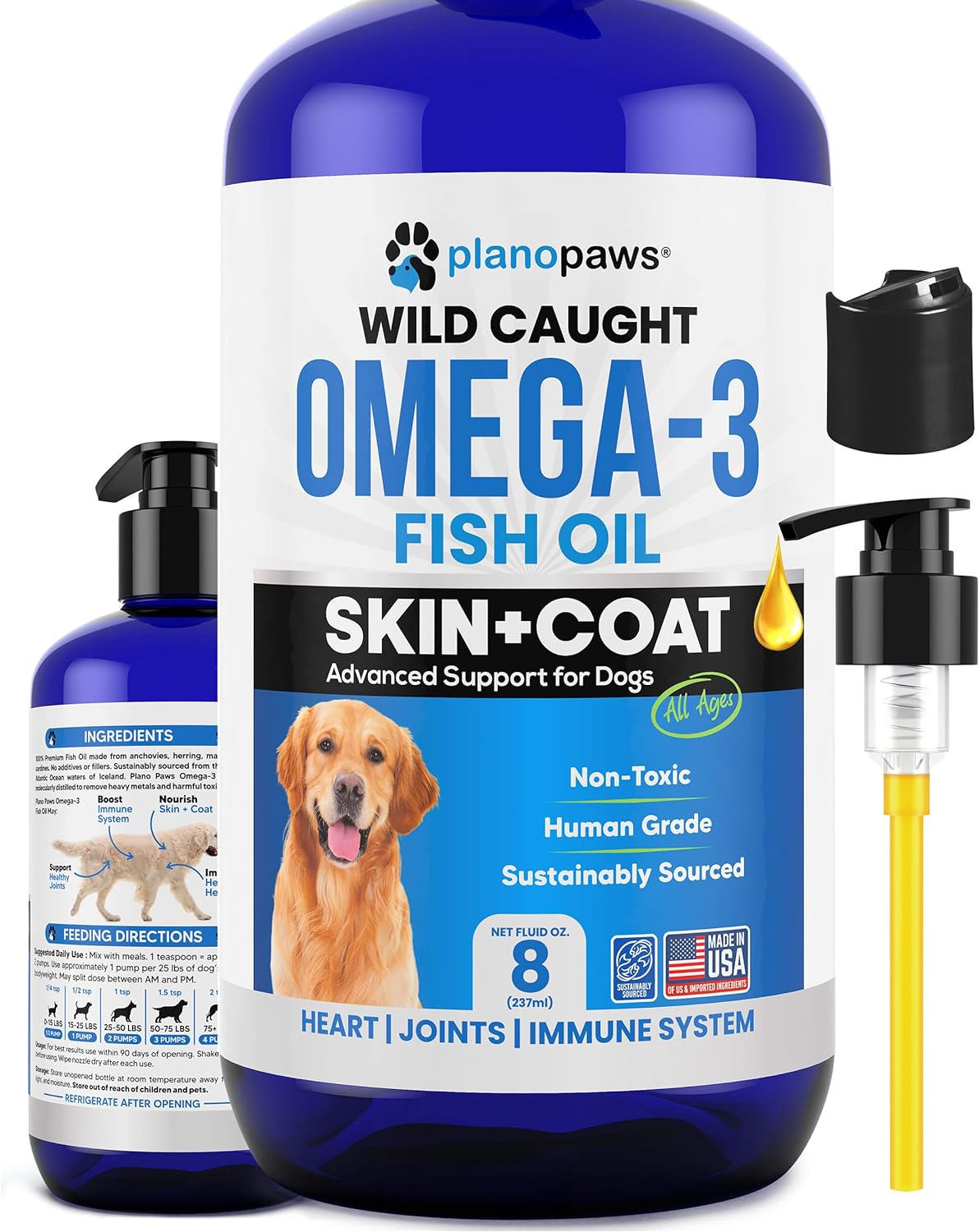 Omeg Fis Oi fo Dog Bette Tha Salmo Oi Do Fis Oi Supplemen t Reduc Sheddin Itchin Support Joints Brain an Hear Healt Ski an Coa Supplemen Liqui Fis Oil