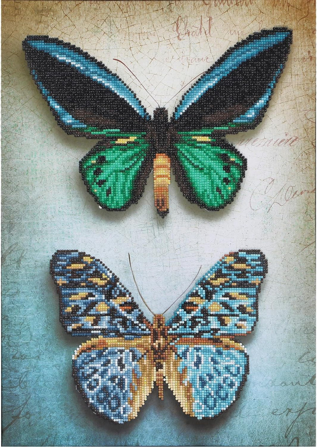 DIAMON DOT Antiqu Butterflie Diamon Paintin Kit fo Adult Diamon Ar Kit Relaxin Creativ Craf Ki wit Dot Gem 20.3x14.6