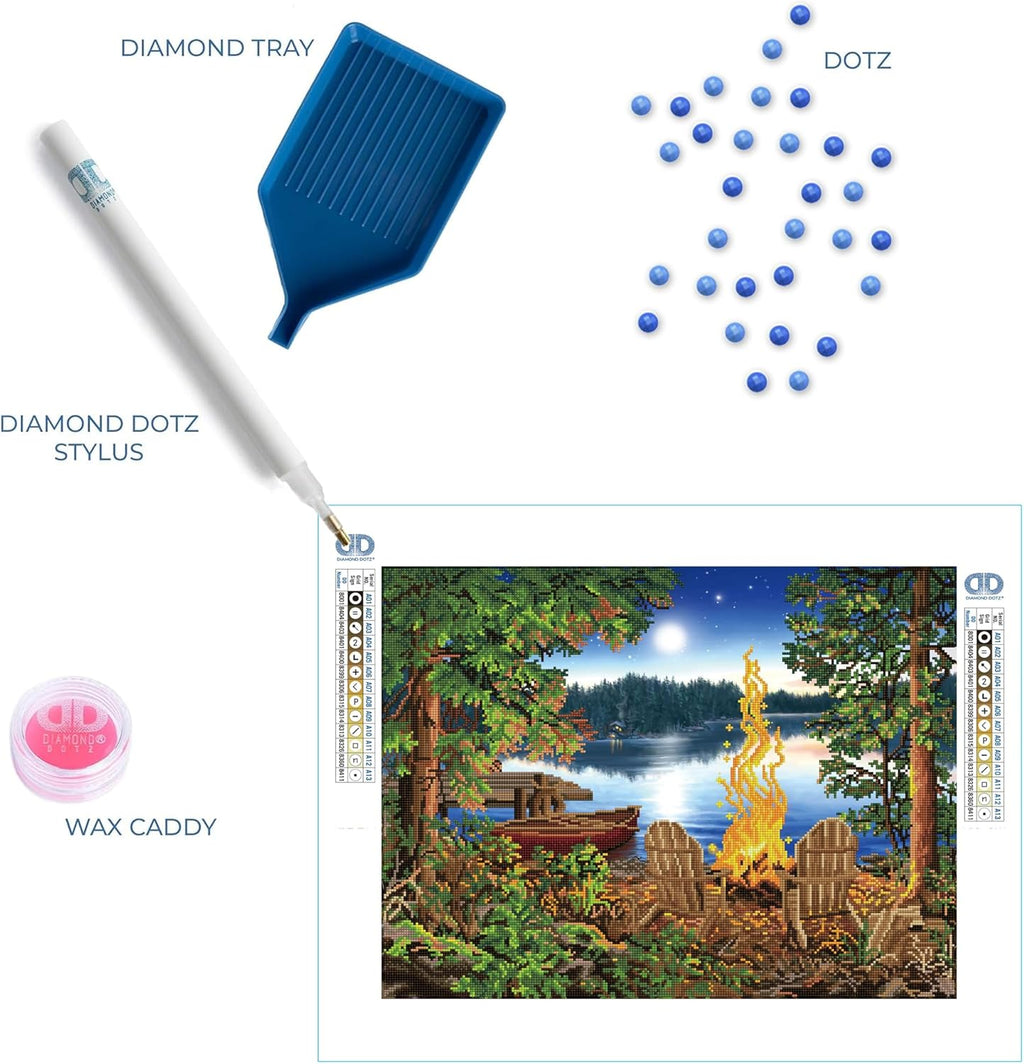 DIAMON DOT Lakesid Re Cano Diamon Paintin Kit fo Adult Diamon Ar Kit Relaxin Creativ Craf Ki wit Dot Gem 20.1x26