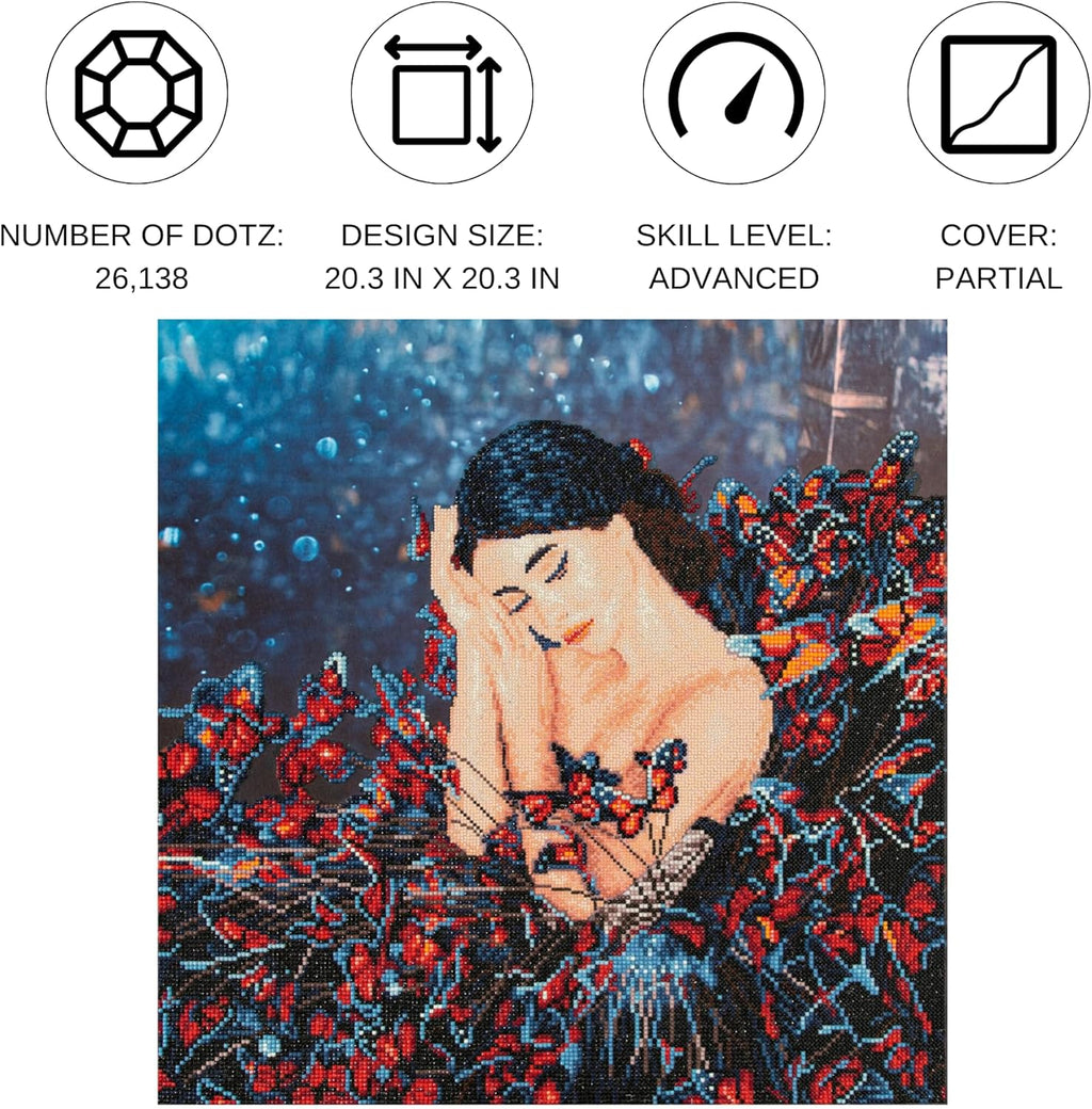 DIAMON DOT Ballerin i Butterfl Dres Diamon Paintin Kit fo Adult Diamon Ar Kit Relaxin Creativ Craf Ki wit Dot Gem 20x20