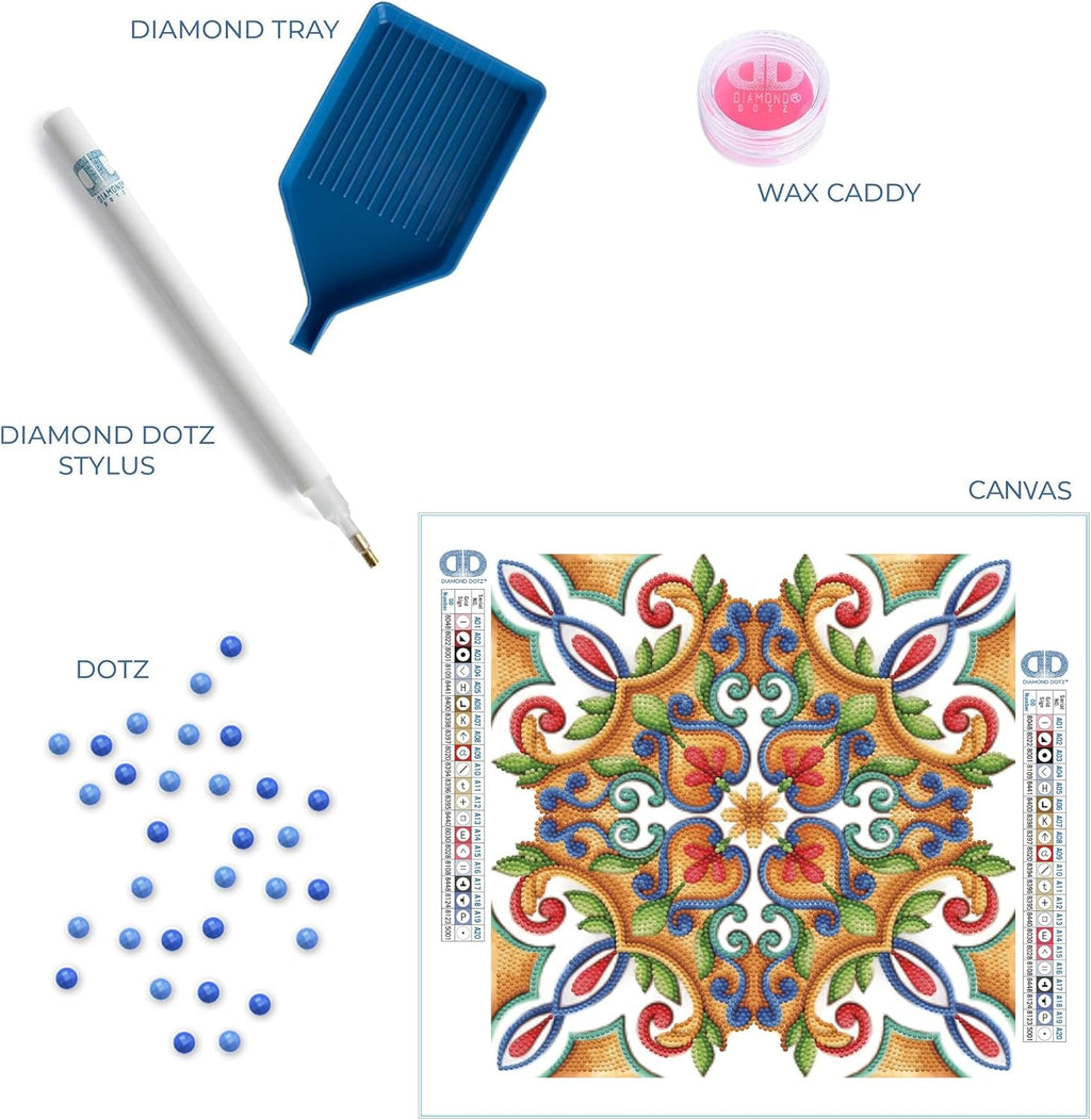 DIAMON DOT Portuges Til Diamon Paintin Kit fo Adult Diamon Ar Kit Relaxin Creativ Craf Ki wit Dot Gem 12x12
