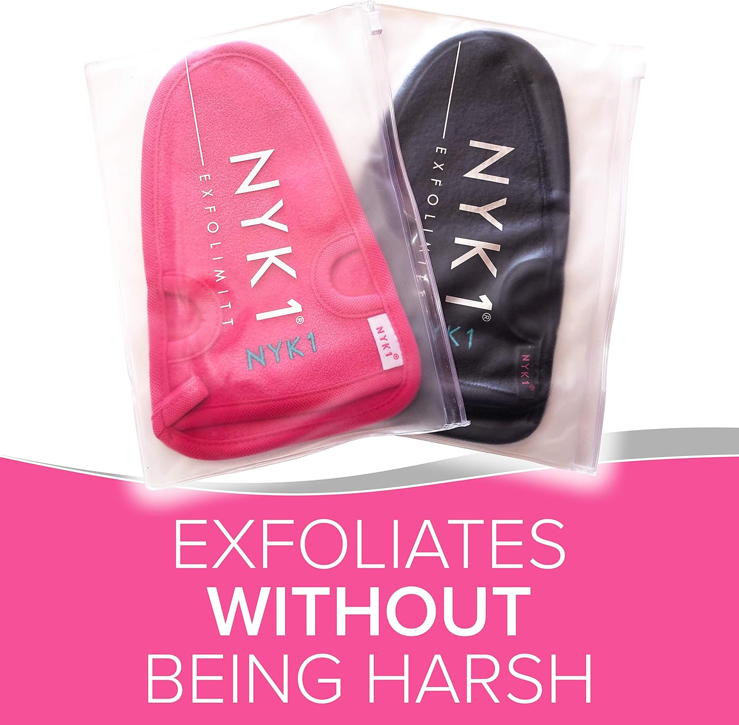 Dead Skin Exfoliating Mitt Deep Pore Cleansing Exfoliating Glove (Pink, Large) at Home Microdermabrasion Dead Skin Remover for Body - Natural Plant Fibre Shower Gloves Exfoliating for Women and Men