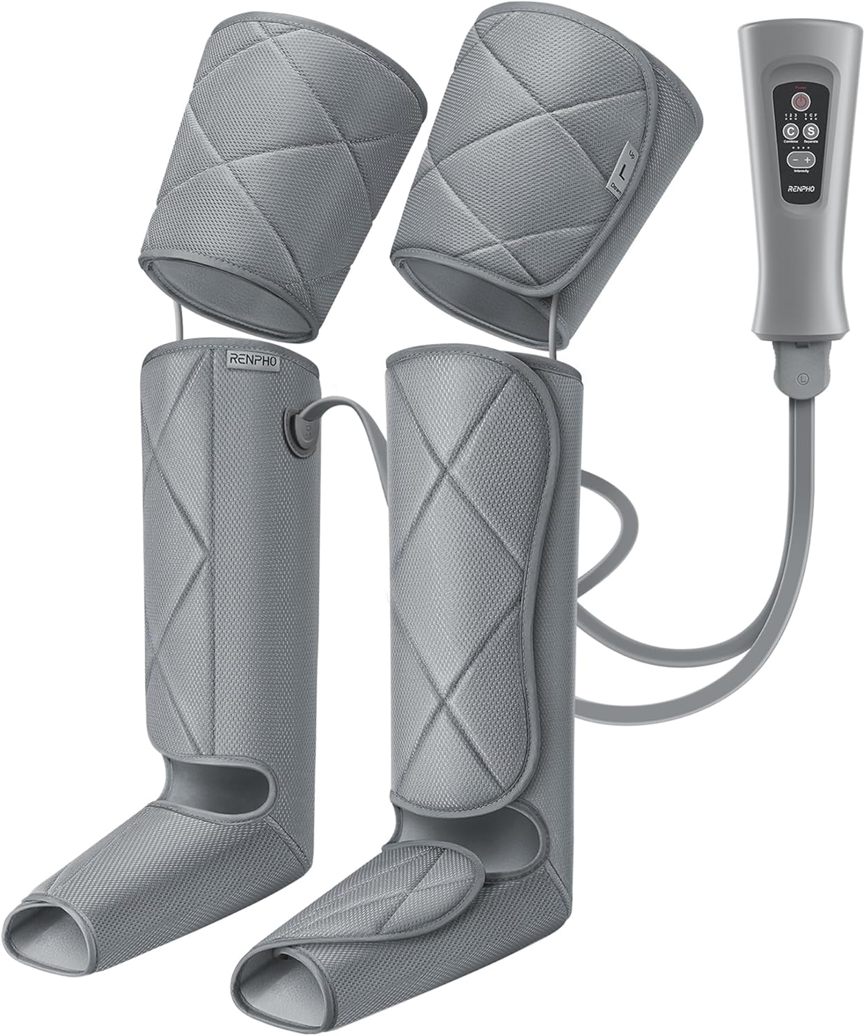 RENPH Le Compressio Massager Le Massage Cal Massage fo Circulatio an Pai Relief Effectiv fo Fathe Mothe Reduc Swelling Grey