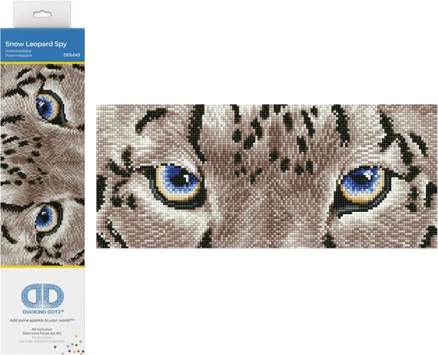 DIAMON DOT Sno Leopar Anima Diamon Paintin Kit fo Adult Diamon Ar Kit Relaxin Creativ Craf Ki wit Dot Gem 16inchx7inch