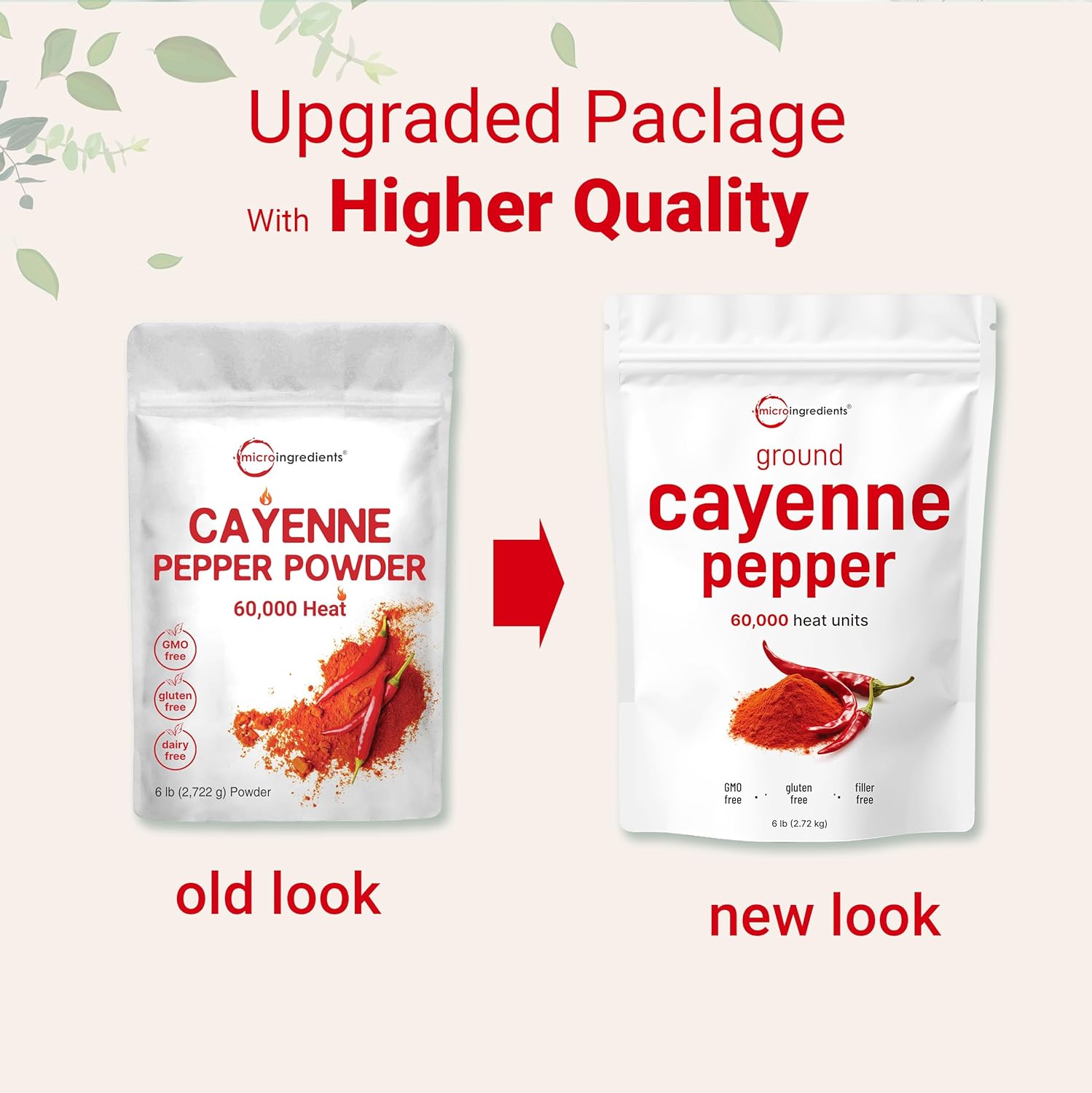 Groun Cayenn Peppe Powder l (60,00 SHU Premiu Sourc Spic Hea wit Natura Bit Grea fo Seasonin Garde Wildlif Contro Additiv Free Non-GMO Bul Supply