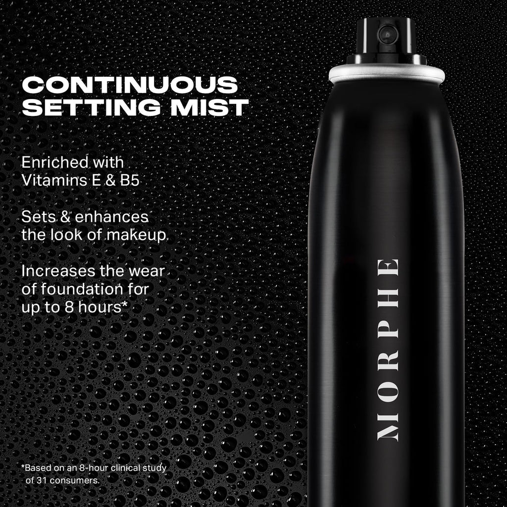 Morphe Jumbo Continuous Setting Spray - Micro-Fine Makeup Setting Spray with a Natural Radiant Finish - Helps Makeup Resist Caking or Fading Increases Wear of Foundation (6.5 fl oz)