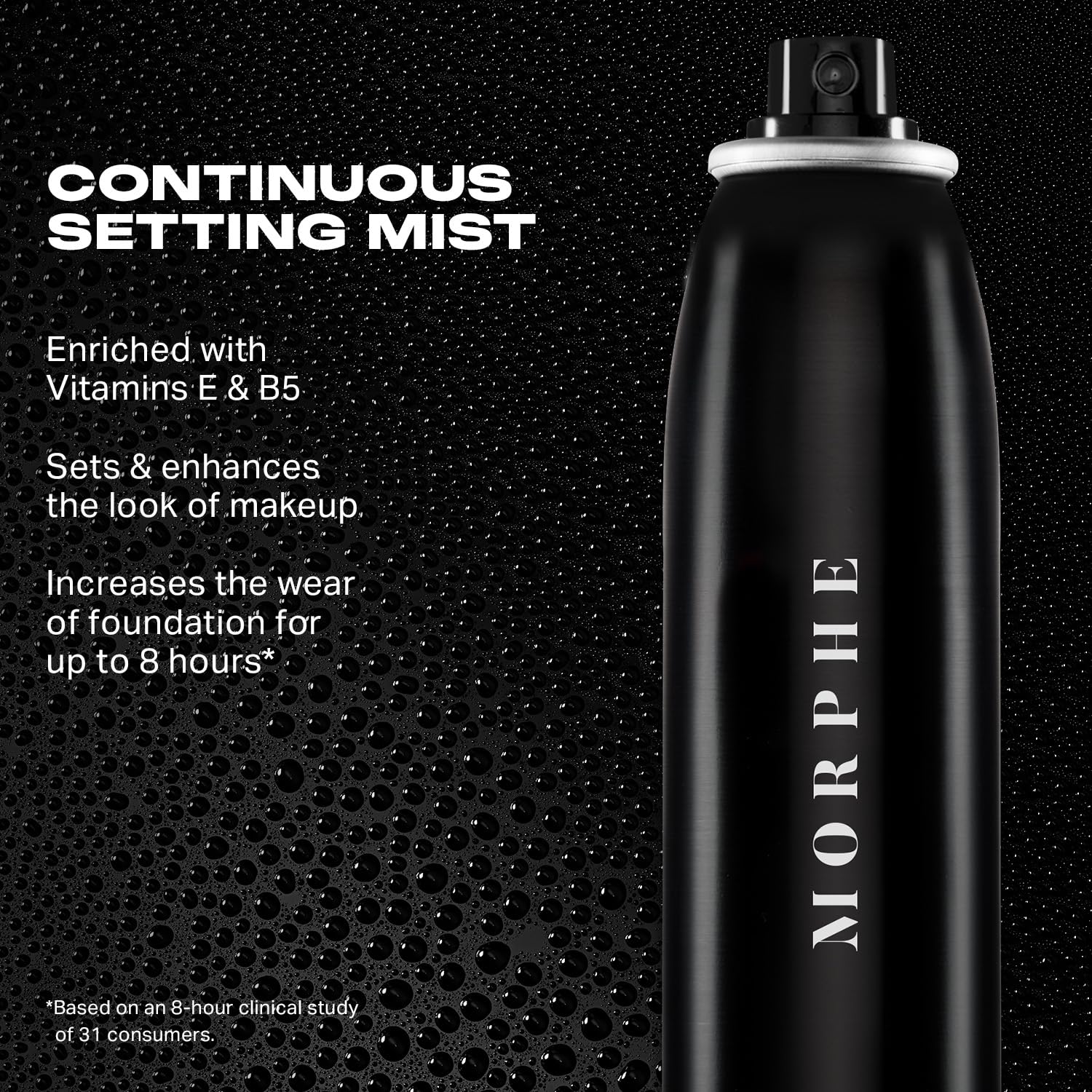 Morphe Jumbo Continuous Setting Spray - Micro-Fine Makeup Setting Spray with a Natural Radiant Finish - Helps Makeup Resist Caking or Fading Increases Wear of Foundation (6.5 fl oz)