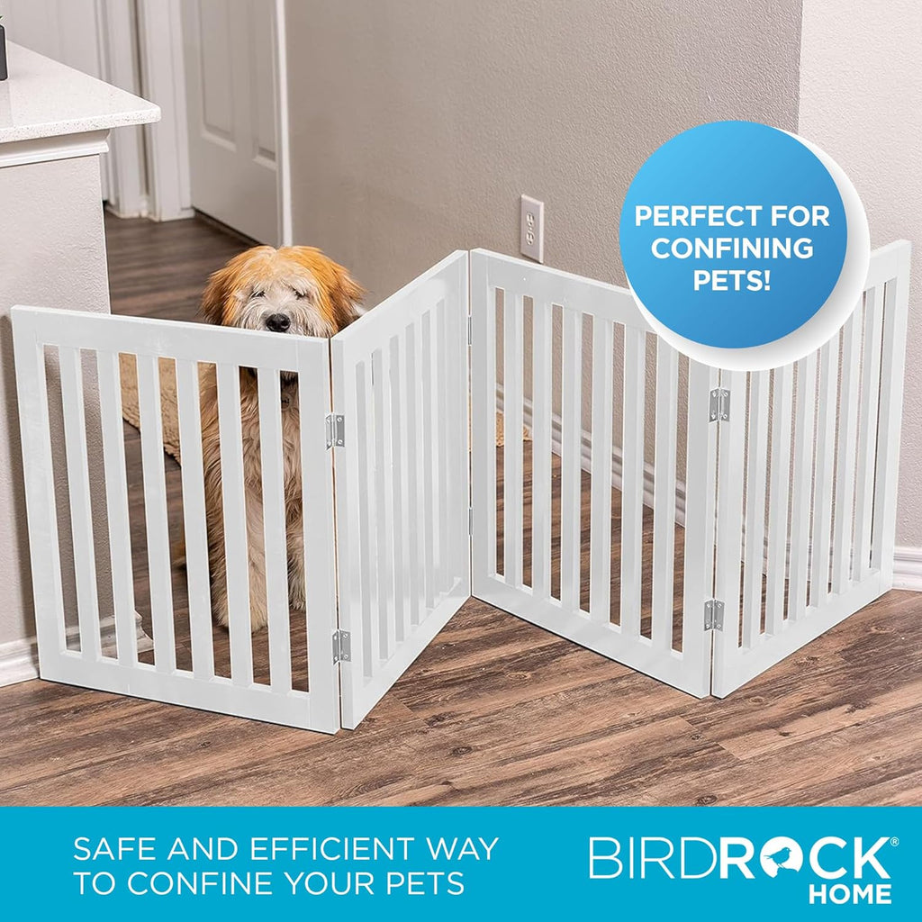 INTERNET' BES Do Gat Indoo Freestandin Pe Barrier Foldin Woo Do Fence Extr Wid Doorwa Pupp Gate Indoo Anima Privac Panel Woode Ca Fenc  Pane 24inch White