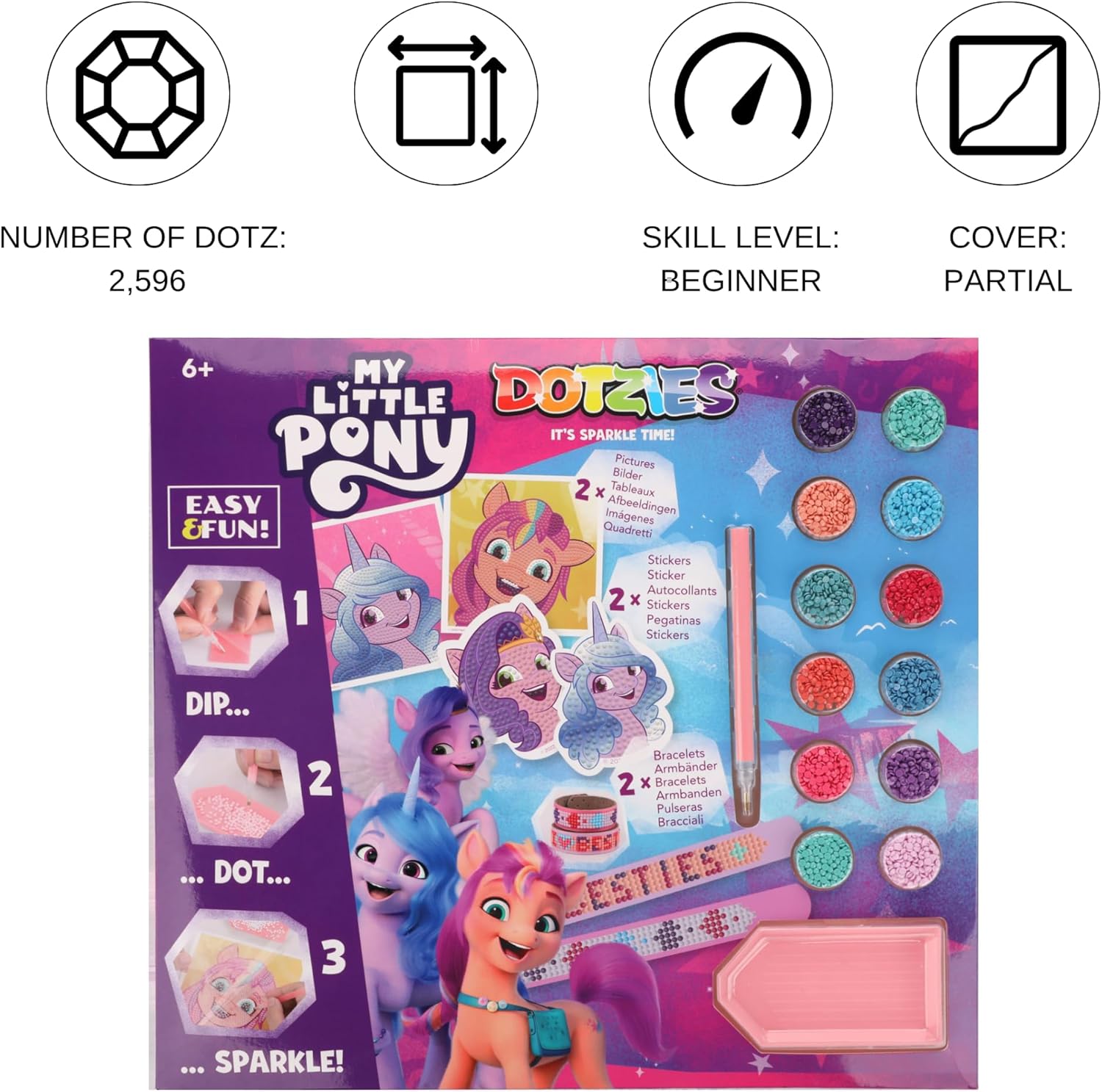 DIAMON DOT M Littl Pon Sparkl on Activit Se Diamon Paintin Kit fo Adult Diamon Ar Kit Relaxin Creativ Craf Ki wit Dot Gems