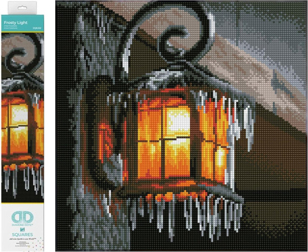 DIAMON DOT Frost Ligh Squar Diamon Paintin Kit Ful Drill 13.6x13.6in