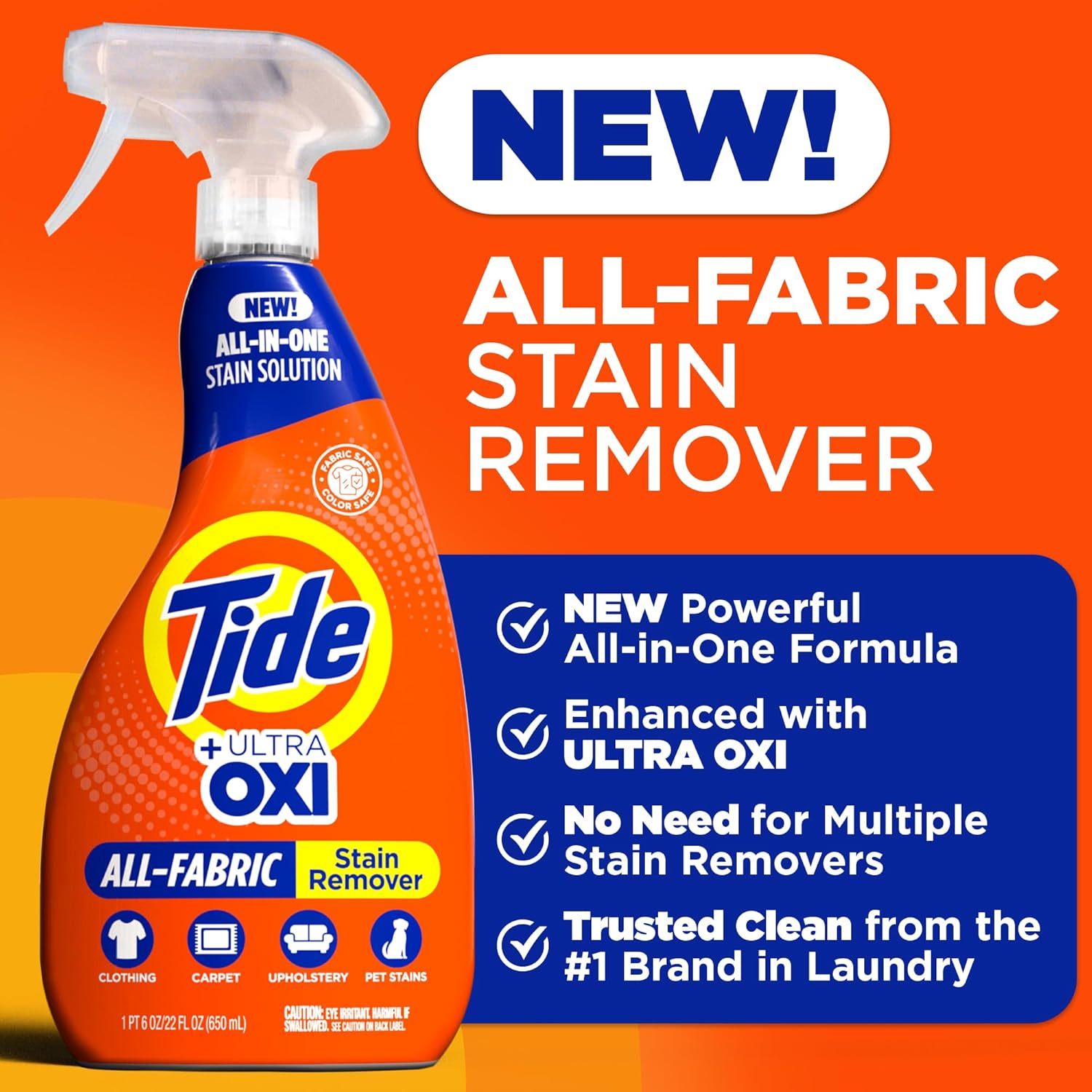 Tid Laundr Stai Remove Spra wit Oxi Stai Remove fo Clothes Carpet Upholstery Pe Bedding More Stai Treate Spra fo Toug Stain fro Wine Coffee Grease 21. F O (Pac o 2)