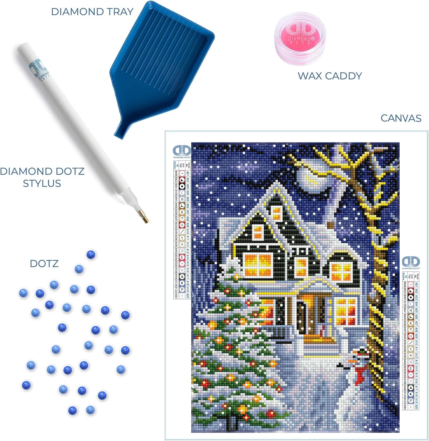 DIAMON DOT Kit Christma Night Ful Drill Roun Dotz Diamon Paintin Kits Diamon Ar Kit fo Adults Ge Art Diamon Art Kits 13.8inchx9.8inch