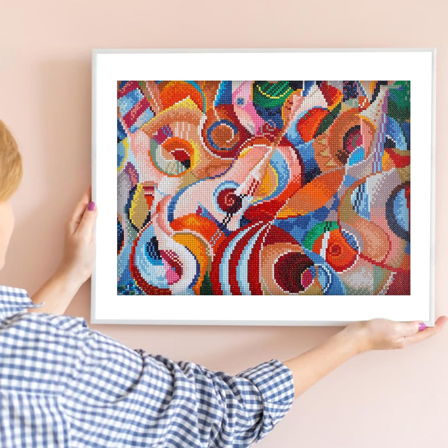 DIAMON DOT Symphon Musi Diamon Paintin Kit fo Adult Diamon Ar Kit Relaxin Creativ Craf Ki wit Dot Gem 14inchx18inch