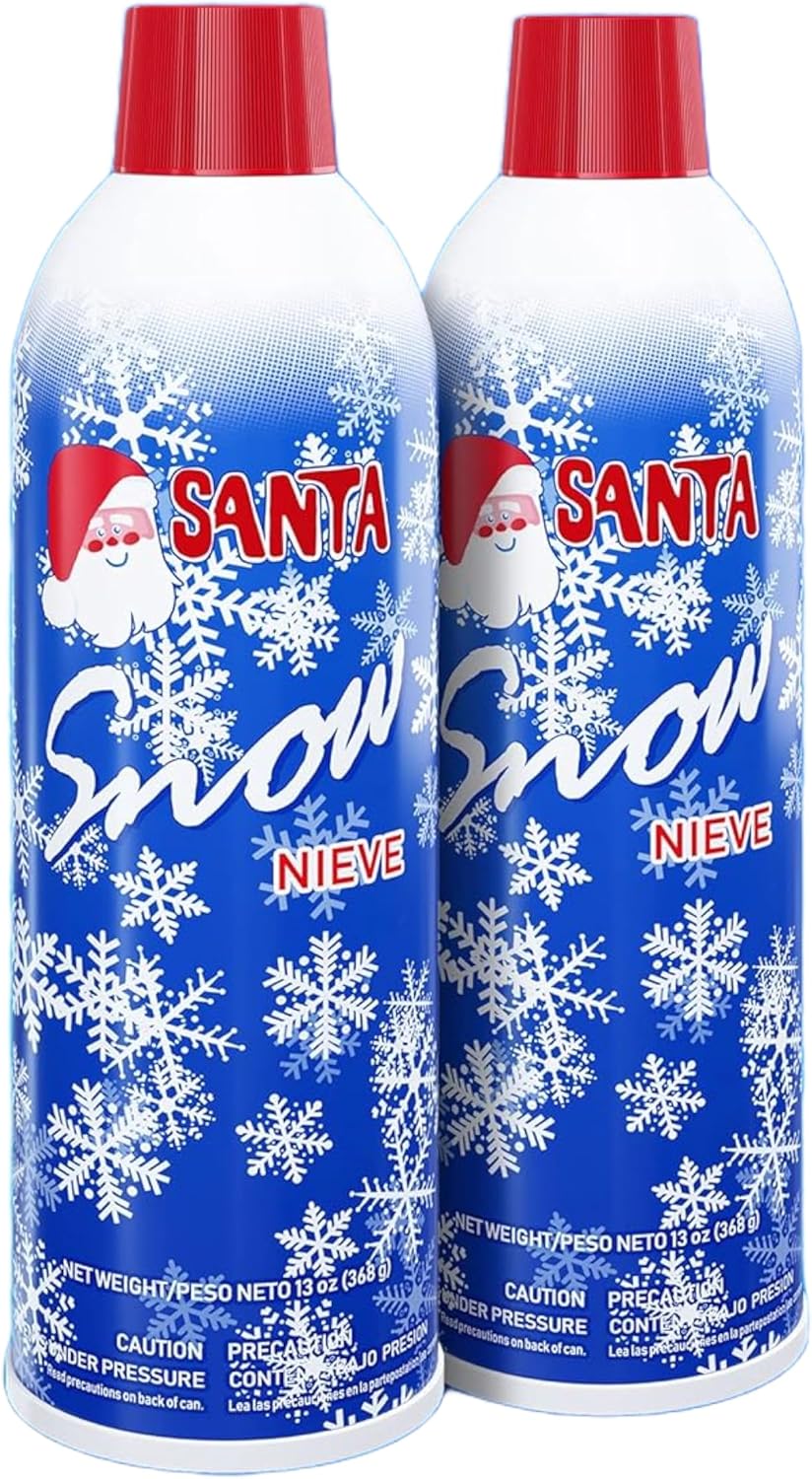 Prexte Pac Fak Sno Spra fo Christma Tre Quick-Dr Texture Christma Tre Flockin Spra i 13o Aeroso Bottle fo Decoratin an Craft Artificia Sno Floc fo Window an Mirrors