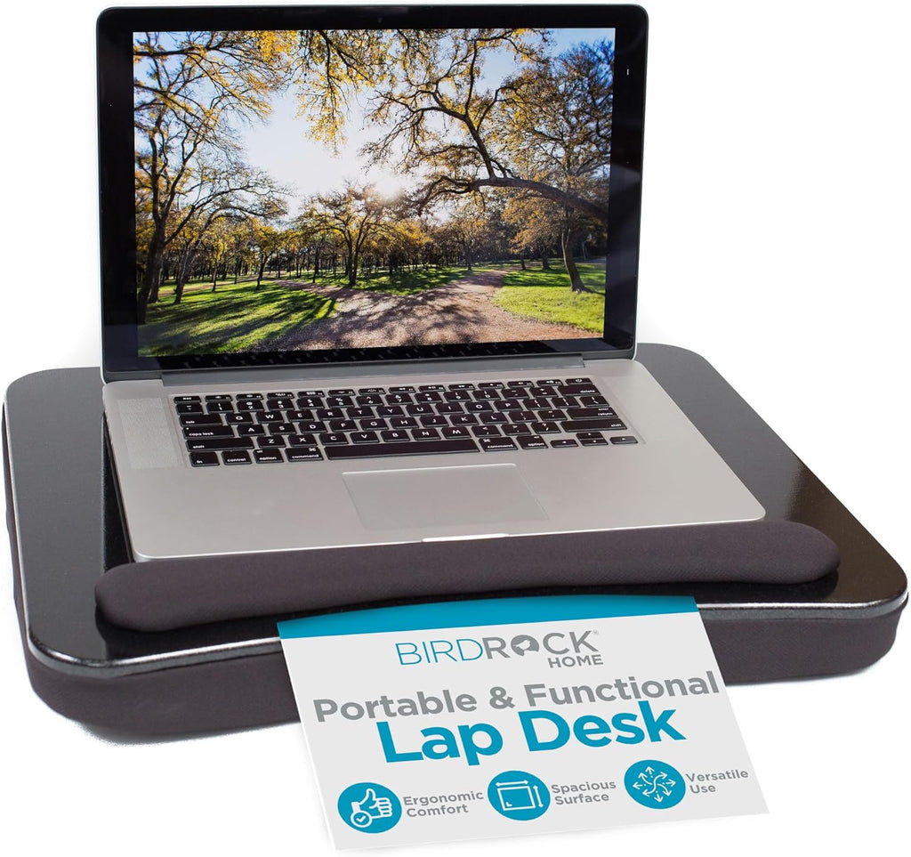 SOFI SA La Des w/Memor Foa Cushio Larg Surfac fo Crafts Readin fo Laptop u t 1 inche Cushione Tra fo Computer Keyboard Mouse Bed Couch Chair Padde Pillo Black