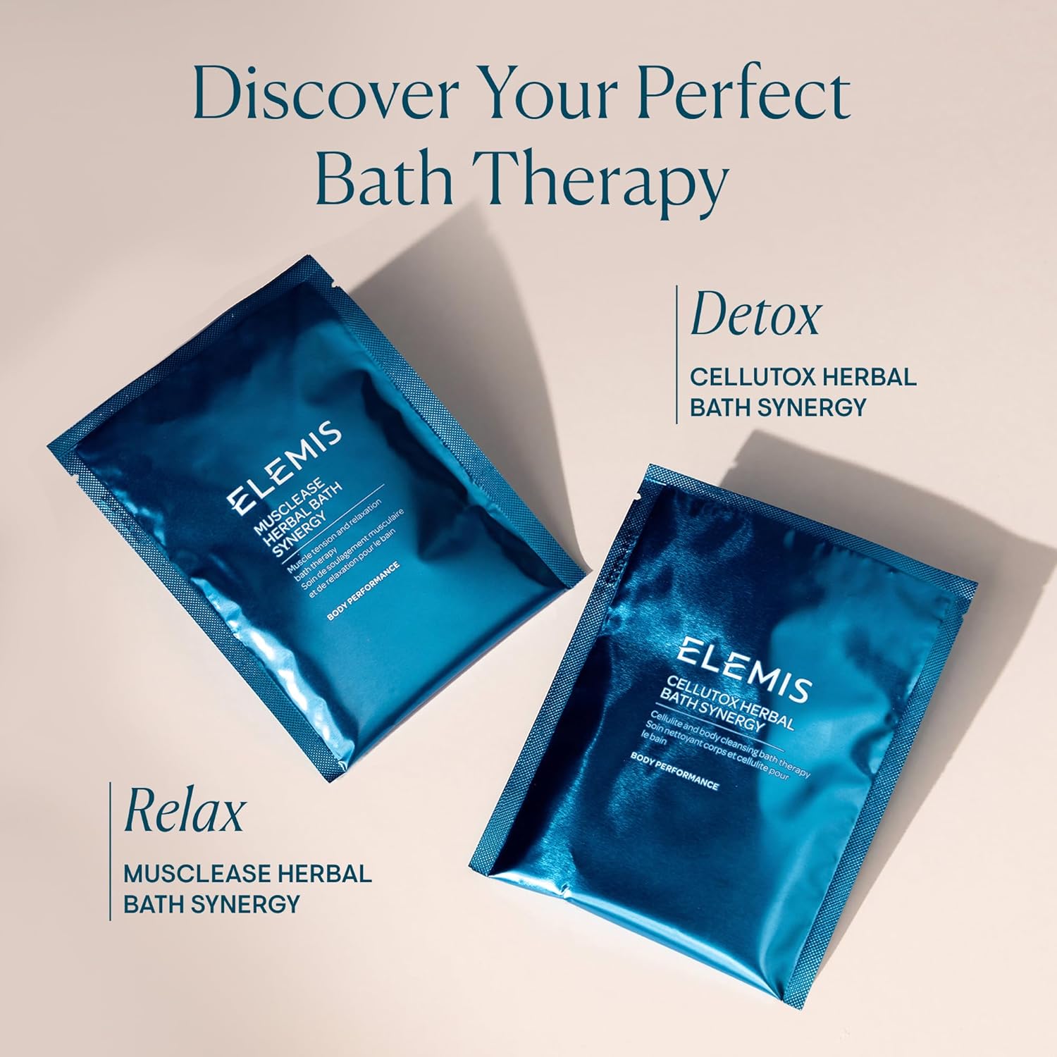 ELEMI Celluto Herba Bat Synergy 10-Pac Detoxifyin Herba Bat Sachet fo Smoothe Skin