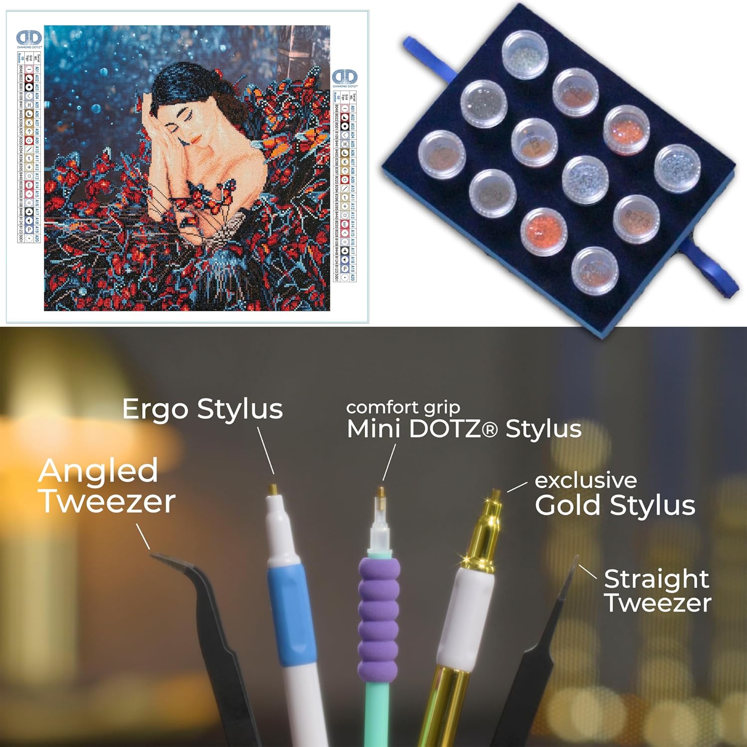DIAMON DOT Ballerin i Butterfl Dres Diamon Paintin Kit fo Adult Diamon Ar Kit Relaxin Creativ Craf Ki wit Dot Gem 20x20