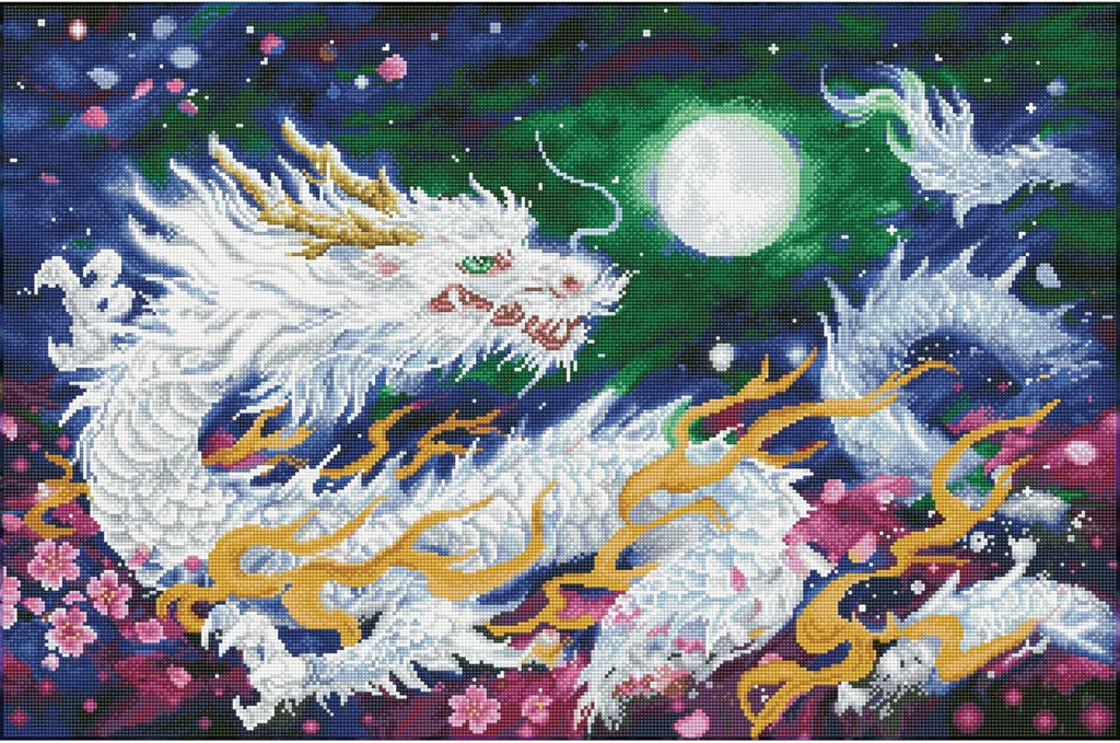 DIAMON DOT Drago Flam Mythica Diamon Paintin Kit fo Adult Diamon Ar Kit Relaxin Creativ Craf Ki wit Dot Gem 35inchx23inch