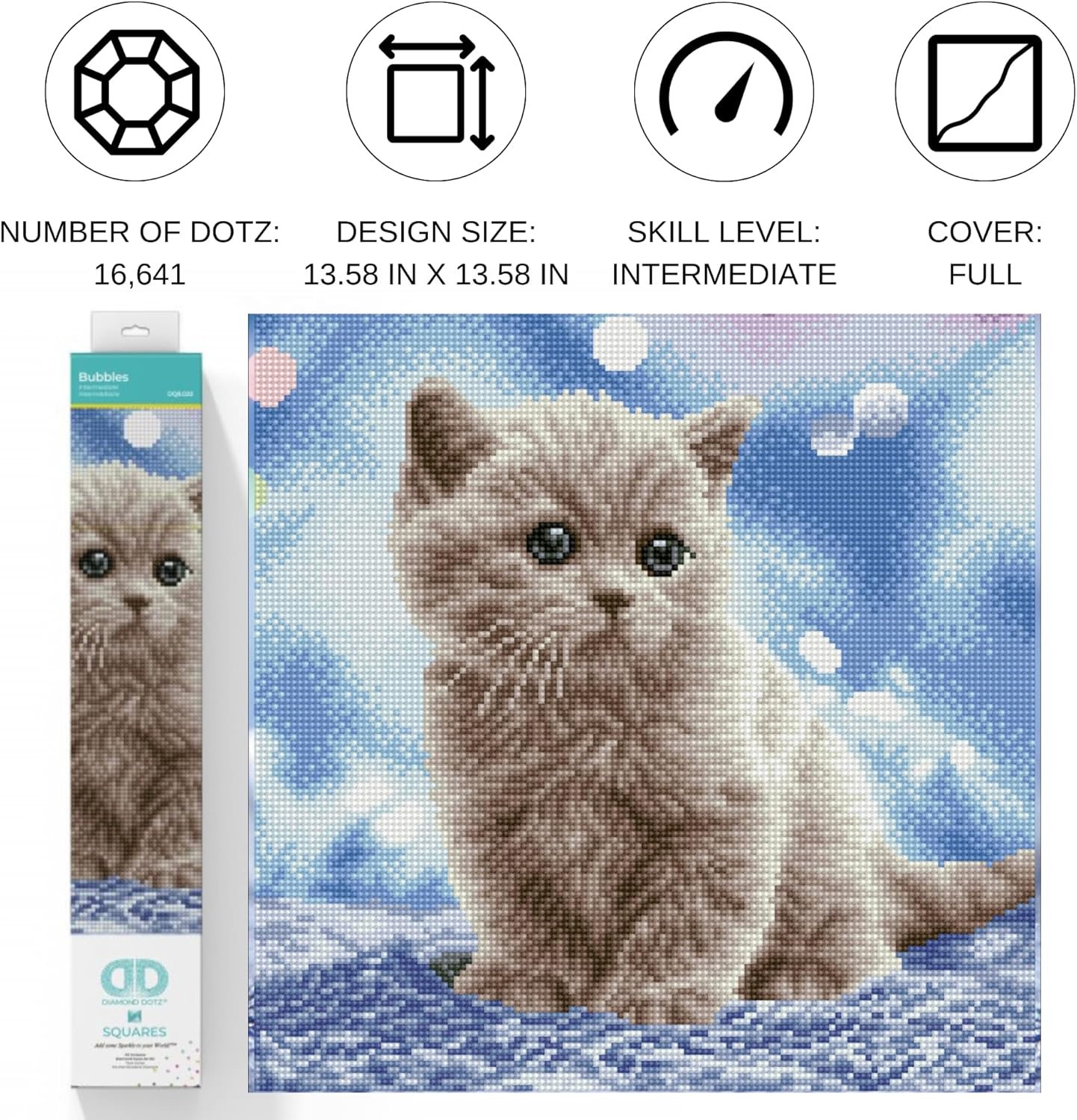 DIAMON DOT Bubble Diamon Paintin Kit fo Adult Diamon Ar Kit Relaxin Creativ Craf Ki wit Dot Gem 13.6x13.6
