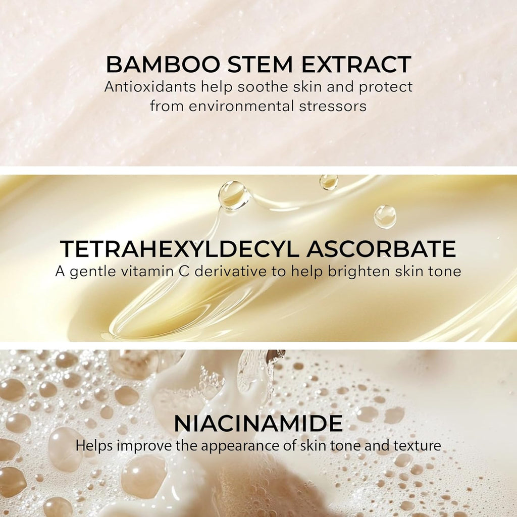 COSMEDI Glo Bambo Brightenin Facia Mas P Exfoliatin Facia Scru fo Tired Dul Uneve Ski Anti-Agin Gentl Nigh Fac Exfoliato wit Bambo Niacinamid Al Ski Types