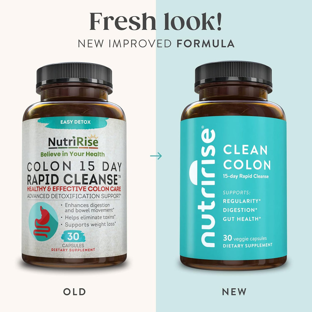 NutriRis 1 Da Quic Colo Cleans fo Gu Healt Digestiv Suppor wit Probiotic Fibe fo Constipation Regularit Bloating Suga Glute Free