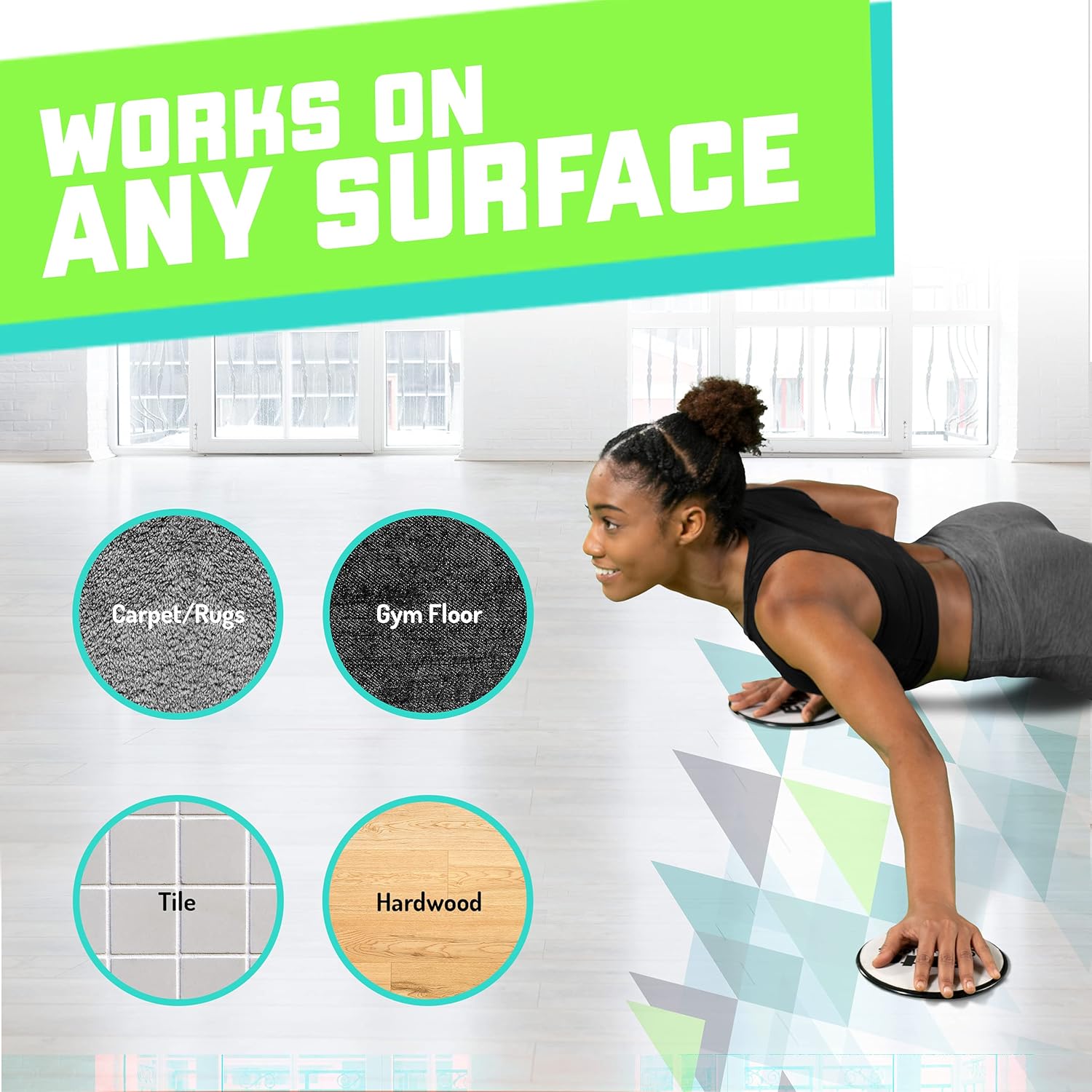 Elite Sportz Core Sliders for Working Out - Pack of 2 Compact, Dual Sided Gliding Discs for Full Body Workout on Carpet or Hardwood Floor - Fitness Home Exercise Equipment - Small Gift for Athletes