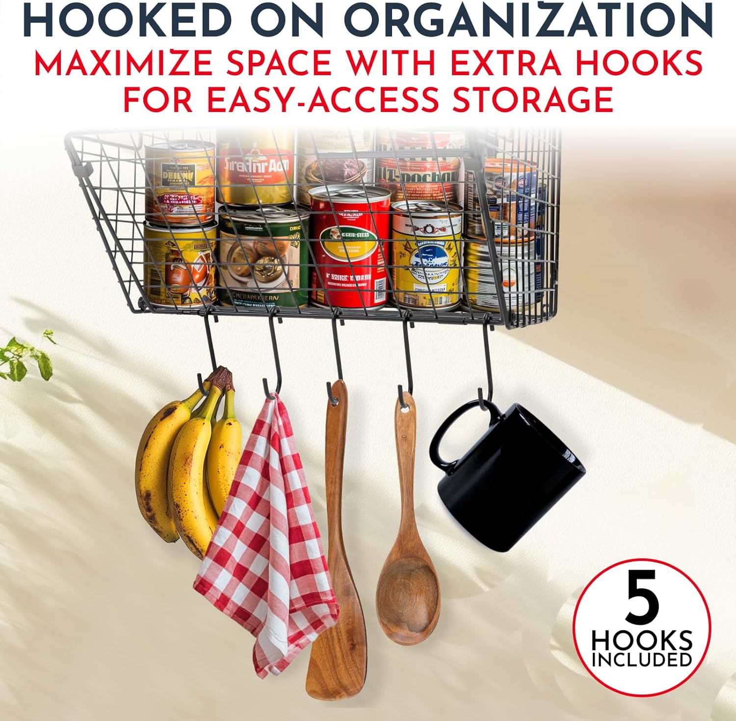3-Tie X Wal Hangin Frui Basket fo Kitche Organizin Fruit an Vegetables Heavy-Dut Wal Baske fo Storag wit Chalkboard S-Hooks Wir Hangin Frui Baske fo Kitche Pantry