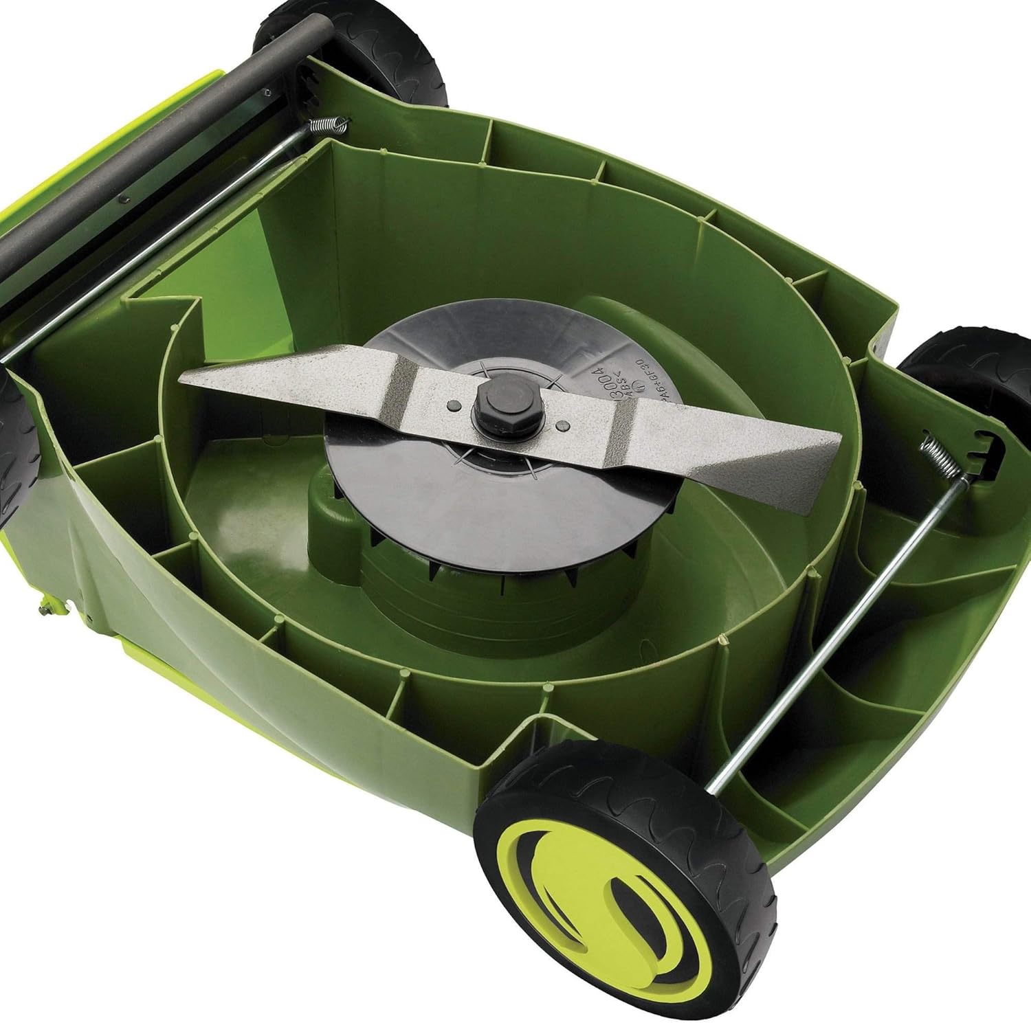 Su Jo MJ401 14-Inc 12-Am Electri Law Mowe w/Collapsibl Handl fo Storage 3-Positio Heigh Control 10.6-Gallo Bag Green